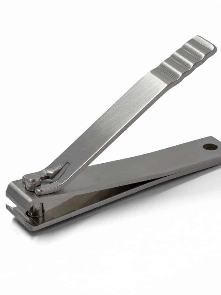 Silver nail clipper.