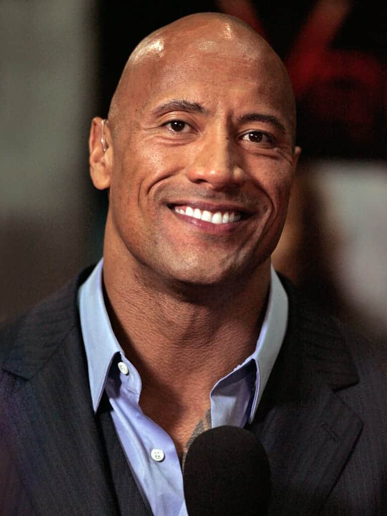 Portrait of Dwayne Johnson.