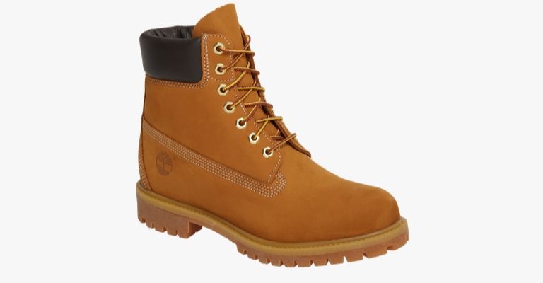 Tan work boots.