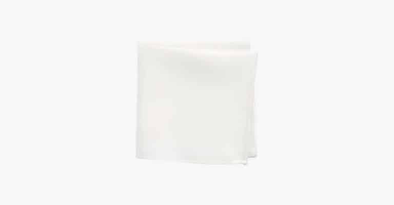 White silk pocket square.