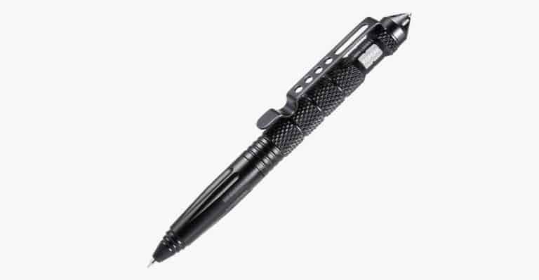 Black tactical pen.