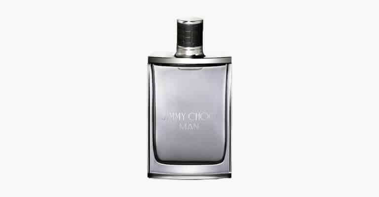 Grey bottle of cologne.