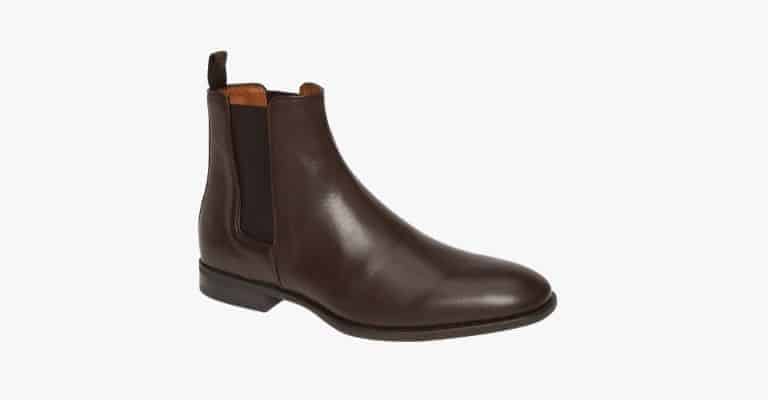 Brown leather Chelsea boot.