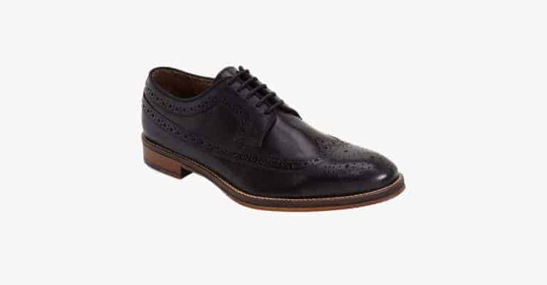 Black wingtip shoes.