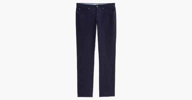 Navy blue corduroy pants.