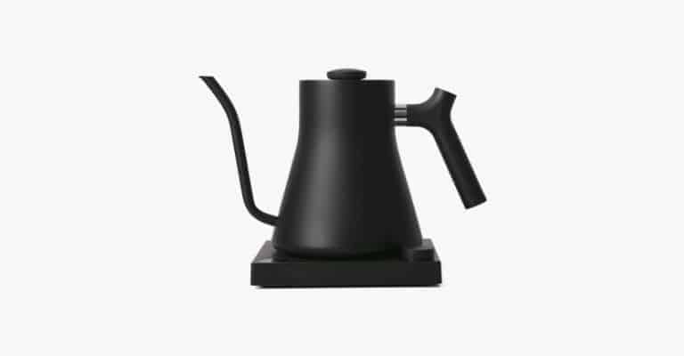 Black electric kettle.