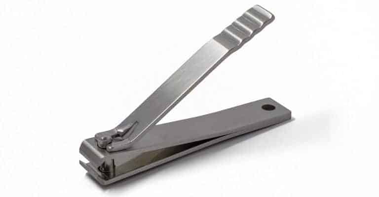 Silver nail clipper.