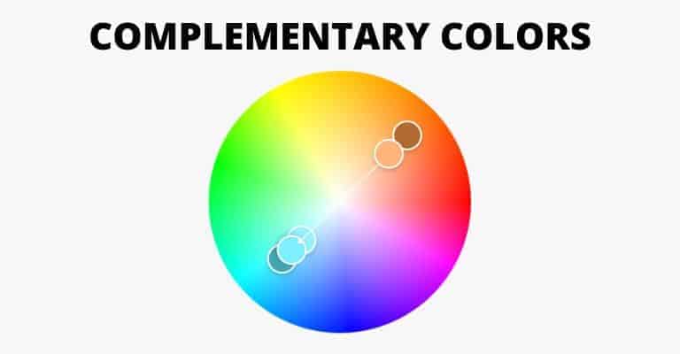 The color wheel showing complementary colors.