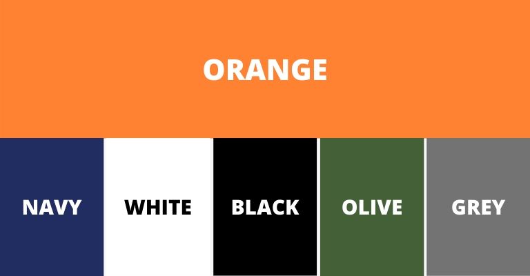 Colors that pair well with orange.