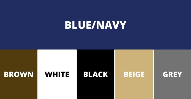 Colors that pair with blue or navy.