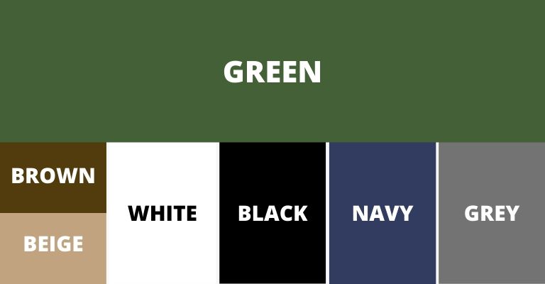 Colors that pair with green.