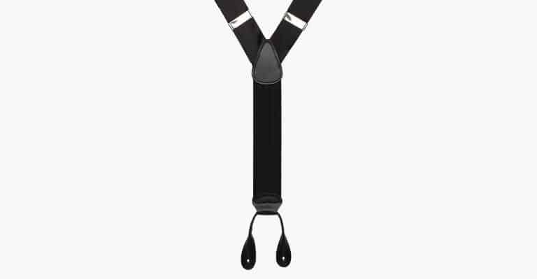 Black suspenders.