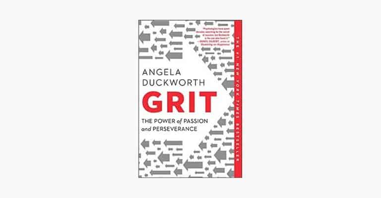 Book cover of Grit by Angela Duckworth.