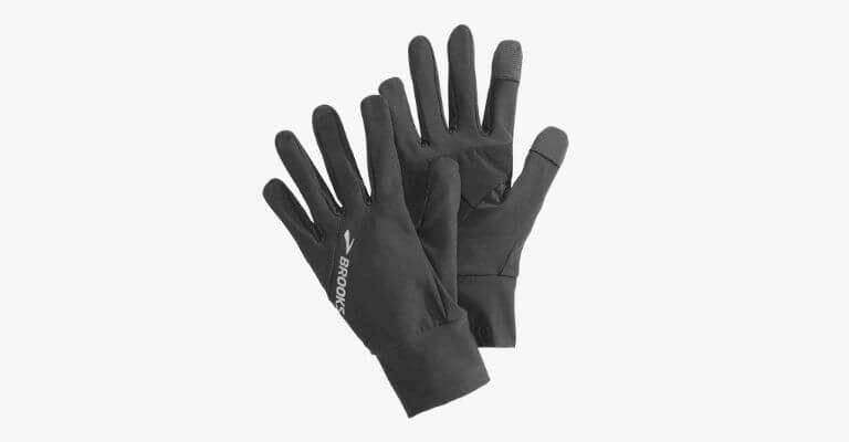 Pair of black running gloves.
