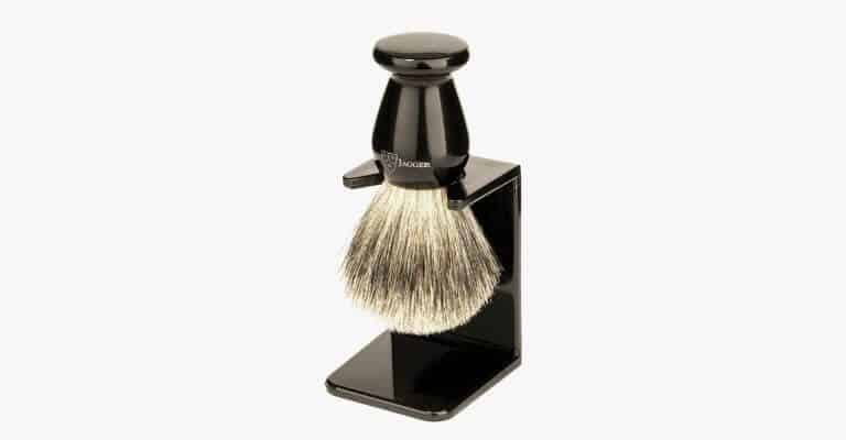 Black shaving brush with the holder.