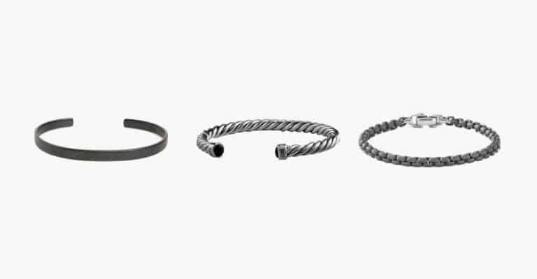 Different bracelets for smart casual wear.