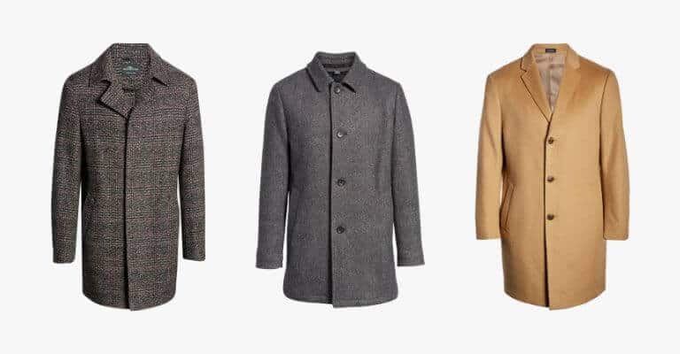 Types of coats for smart casual attire.