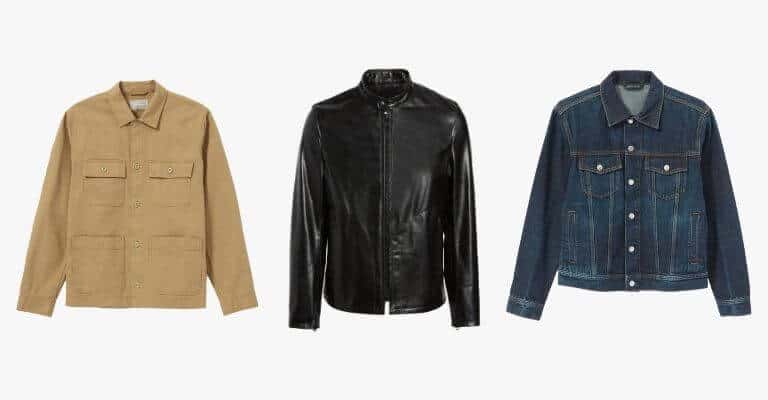 3 smart casual jackets.