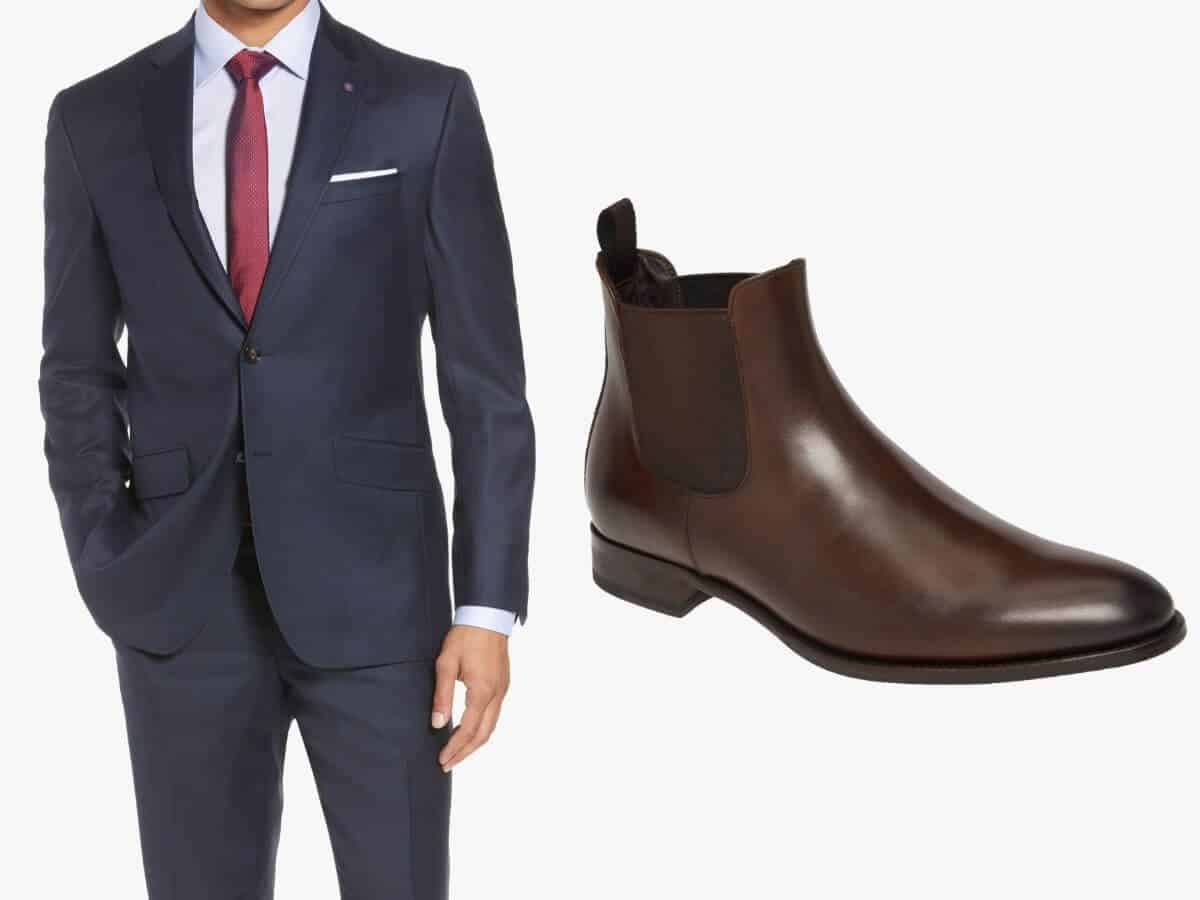 chelsea boots formal suit