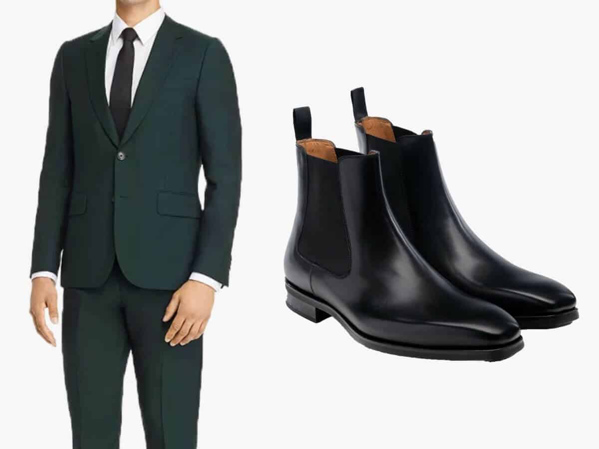 black suit boots