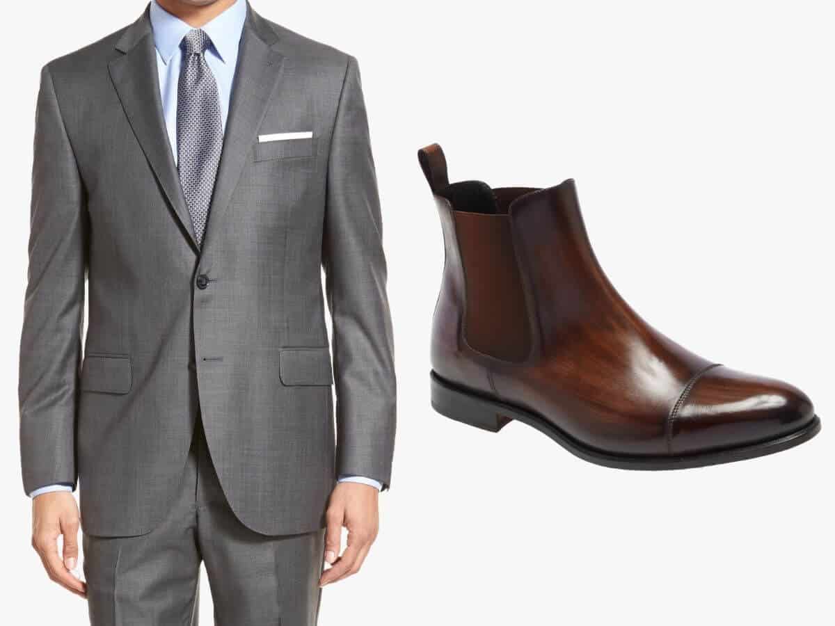 chelsea boots formal suit