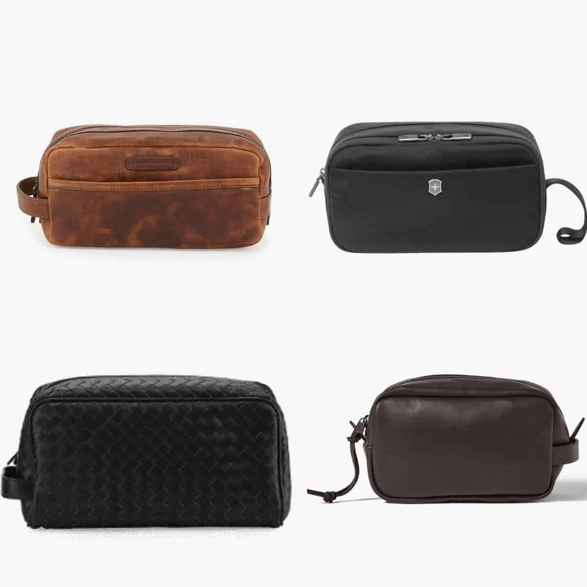 best men's leather toiletry bag