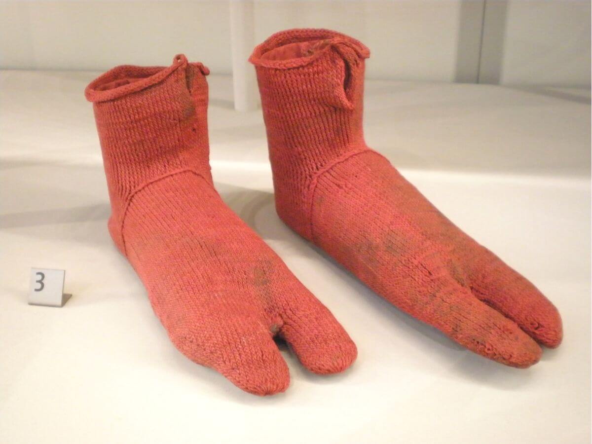 Oldest socks found at Oxyrhynchus on the Nile in Egypt.