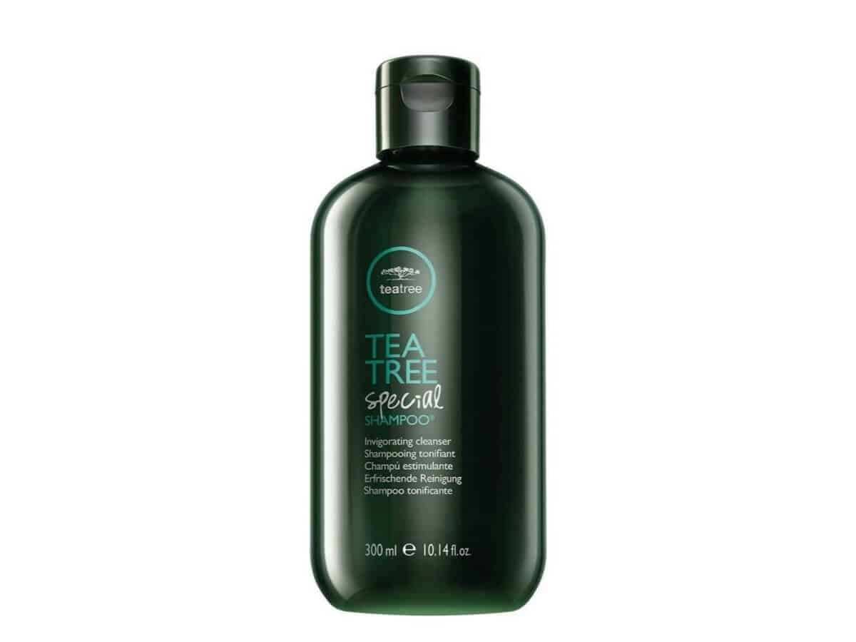 Tea Tree shampoo bottle.