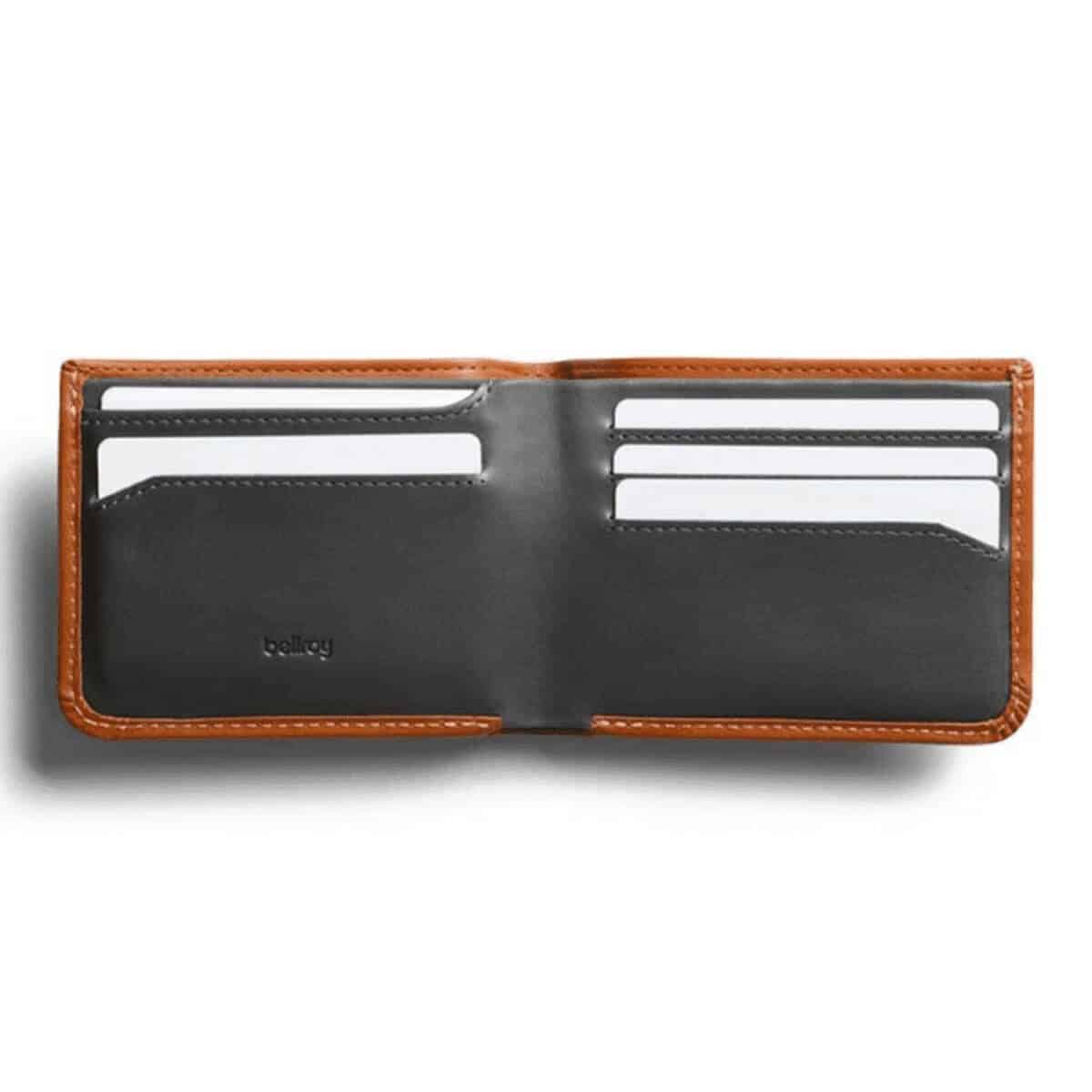 Brown and black bi-fold wallet by Bellroy.