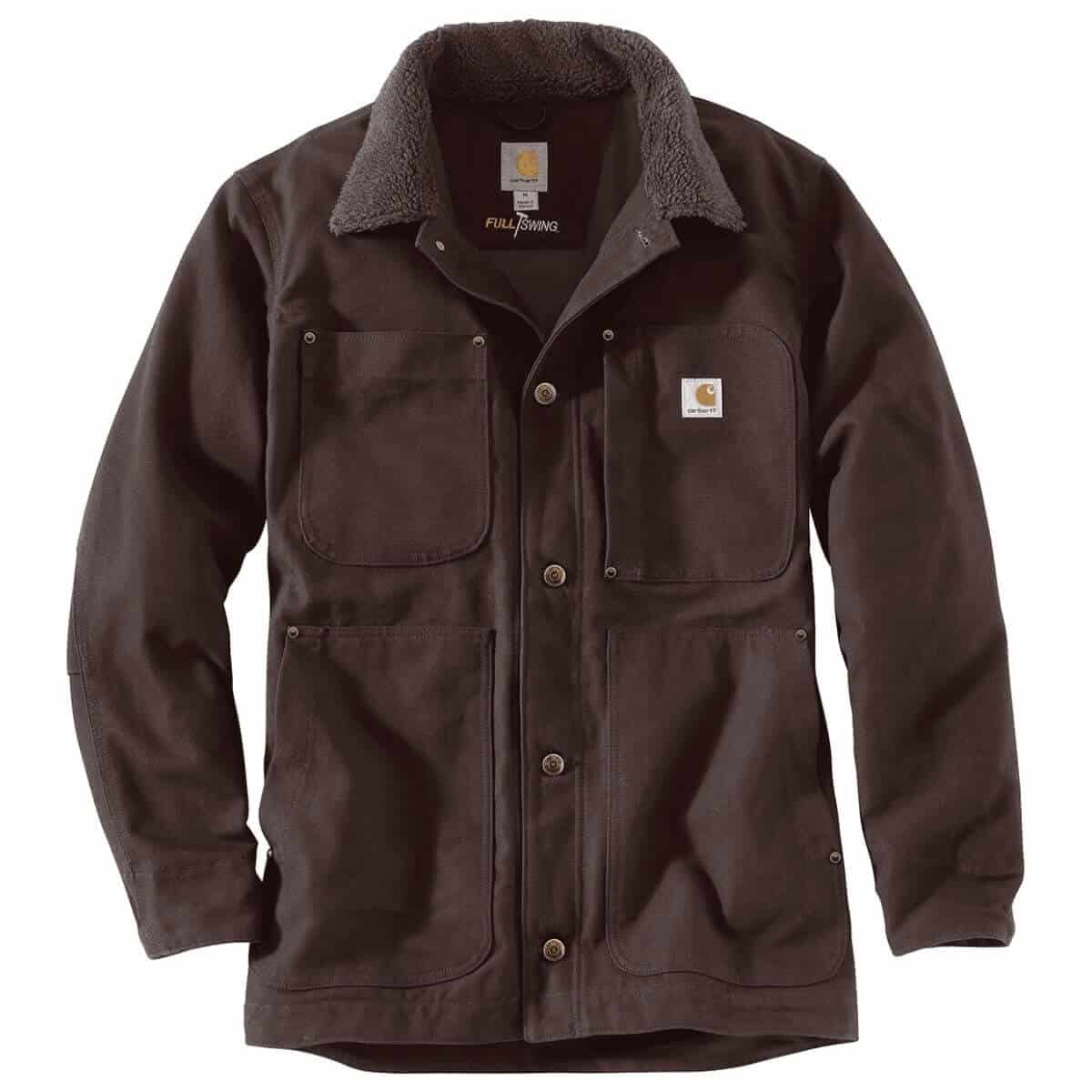 Carhartt brown chore coat.