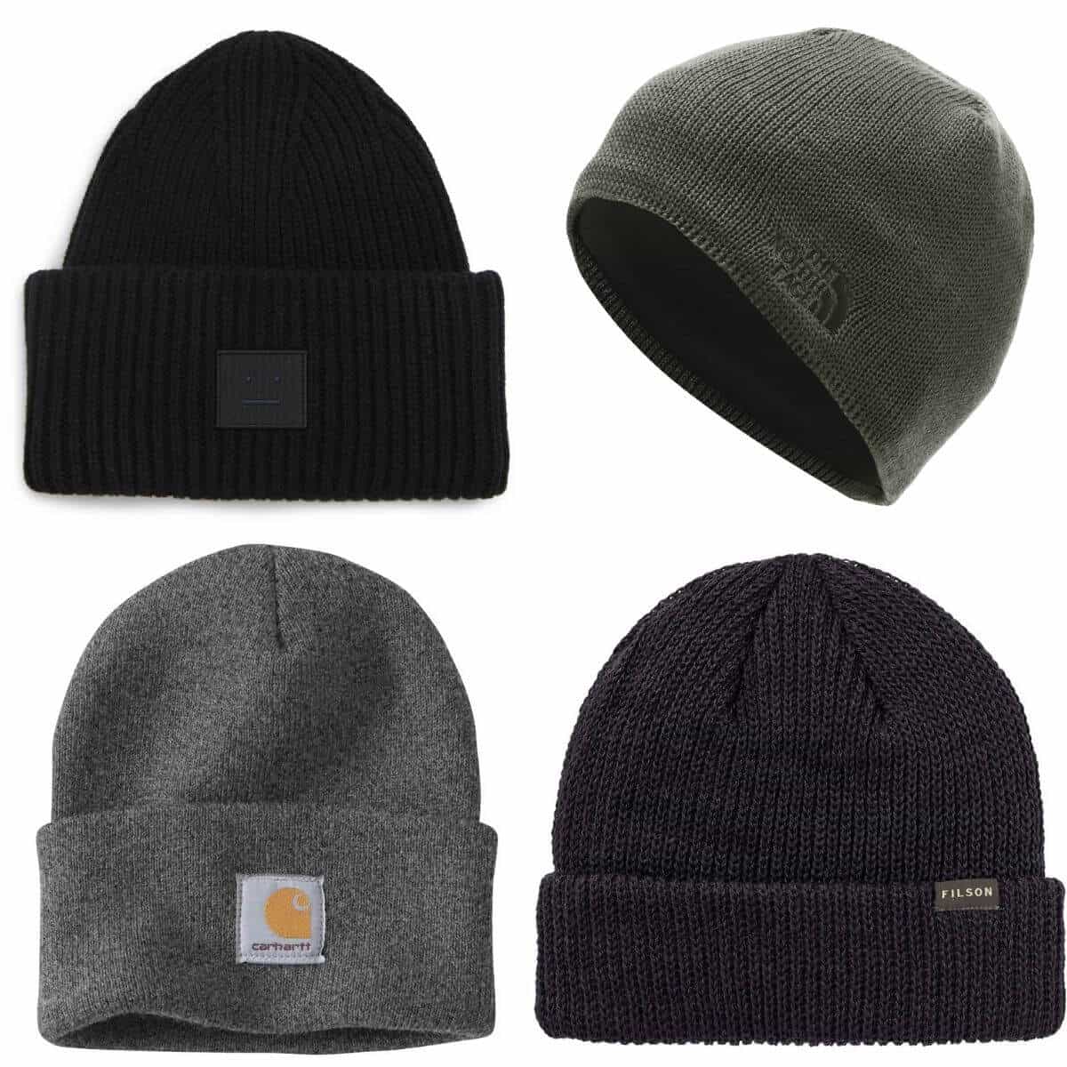 Four different beanies.
