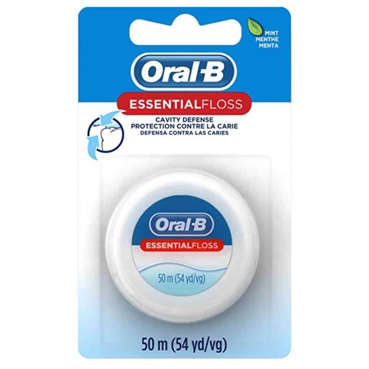 Oral-B floss in its package.