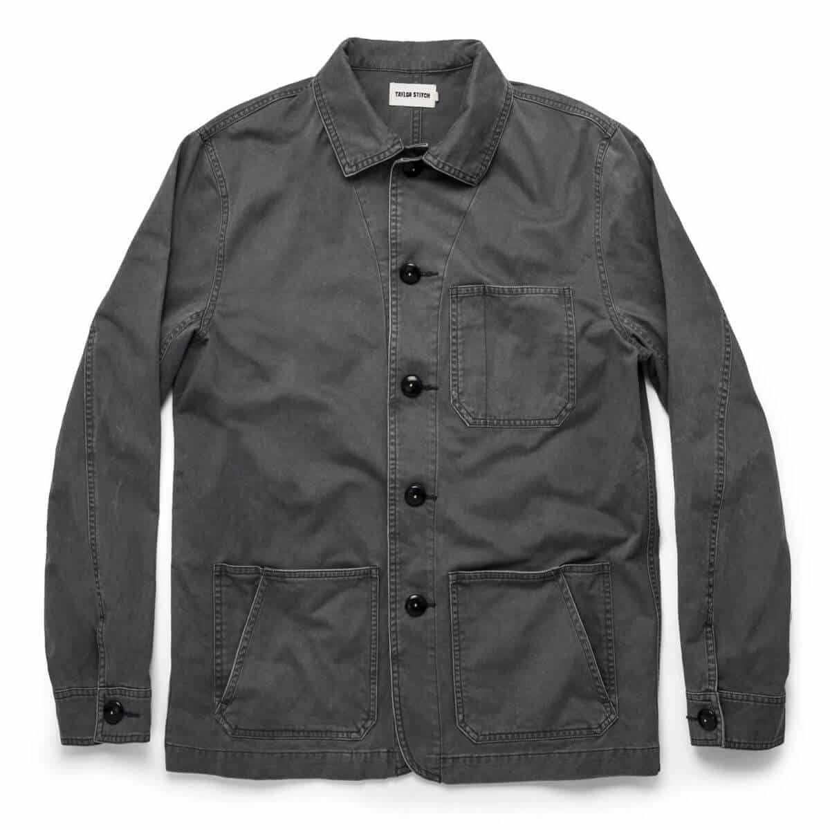 Taylor Stitch grey chore jacket.