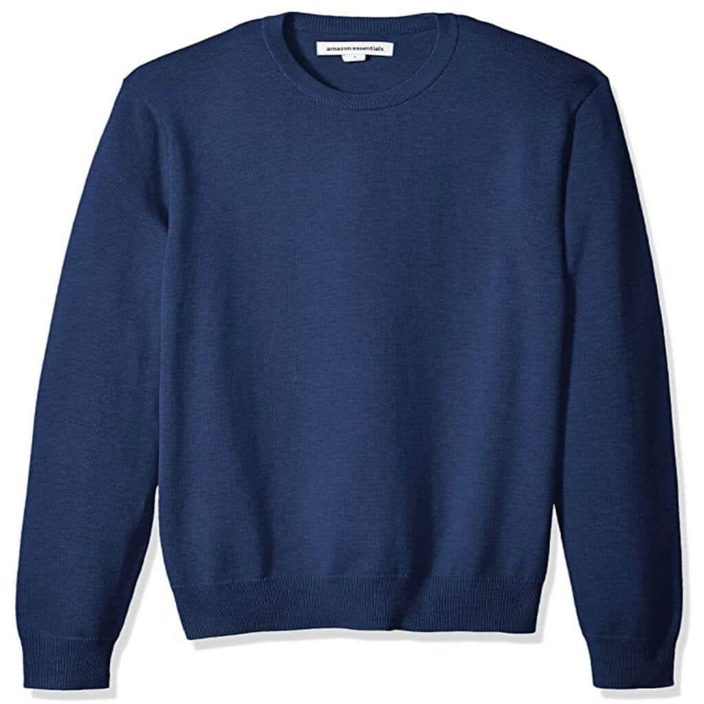 Navy blue crewneck sweater from Amazon.