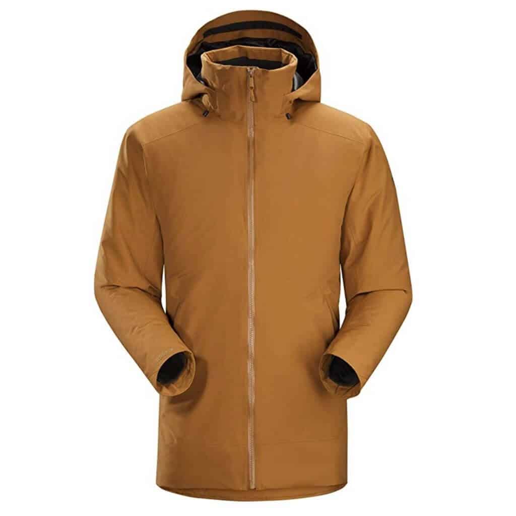 Tan colored Arc'teryx Camosun Parka.