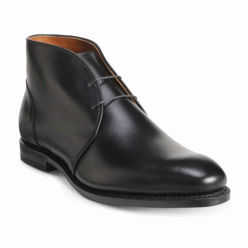 Black leather Allen Edmonds chukka boot.