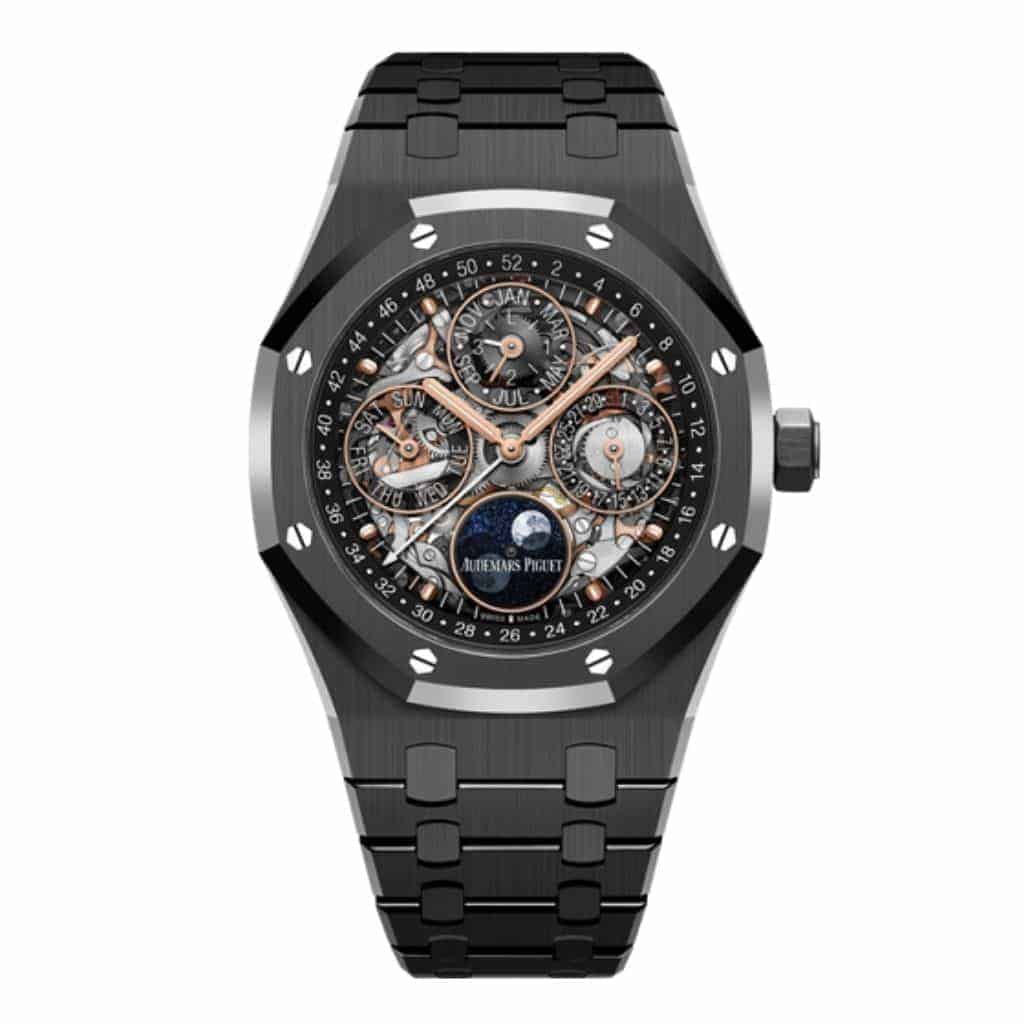 Audemars Piguet Royal Oak watch with a black ceramic case.