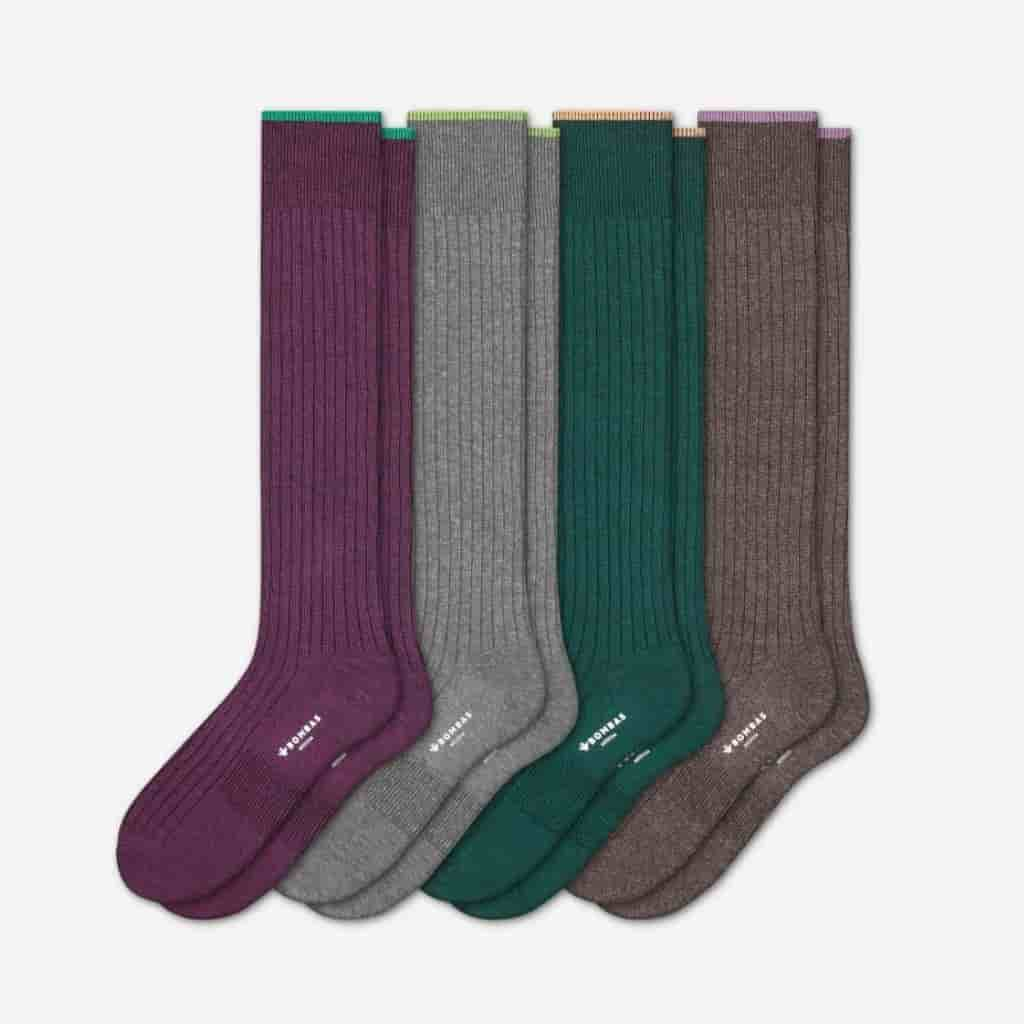 Four-pack of Bombas dress socks.