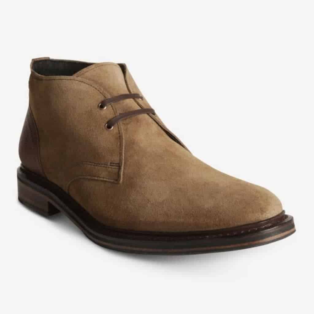 Allen Edmonds light brown suede chukka boot.