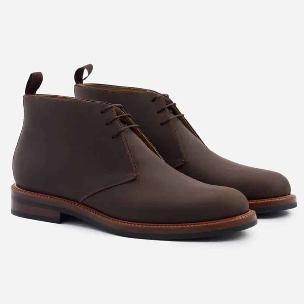 Brown chukka boots by Beckett Simonon.