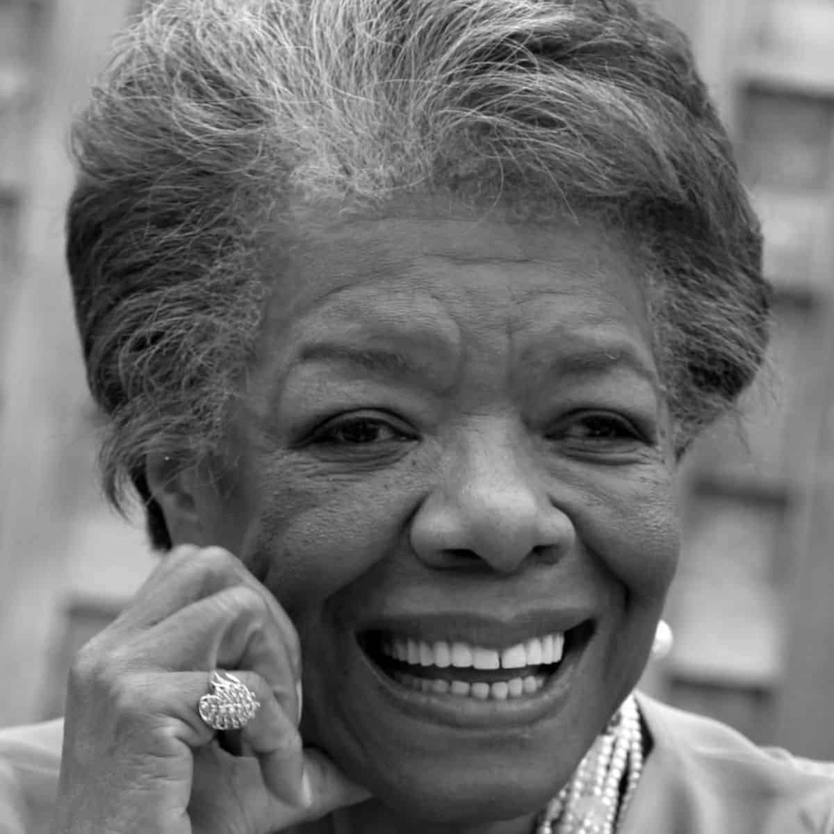 Greyscale headshot of Maya Angelou.