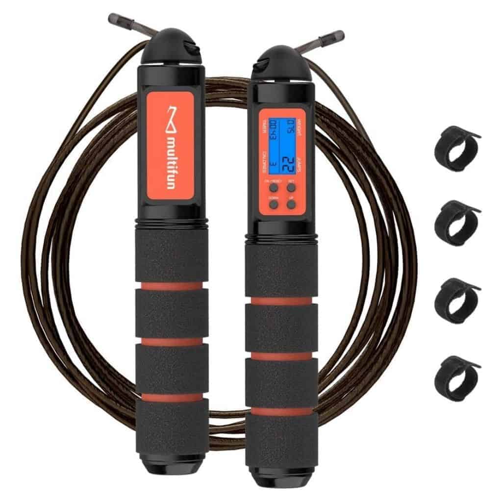 Black and orange jump rope by multifun.