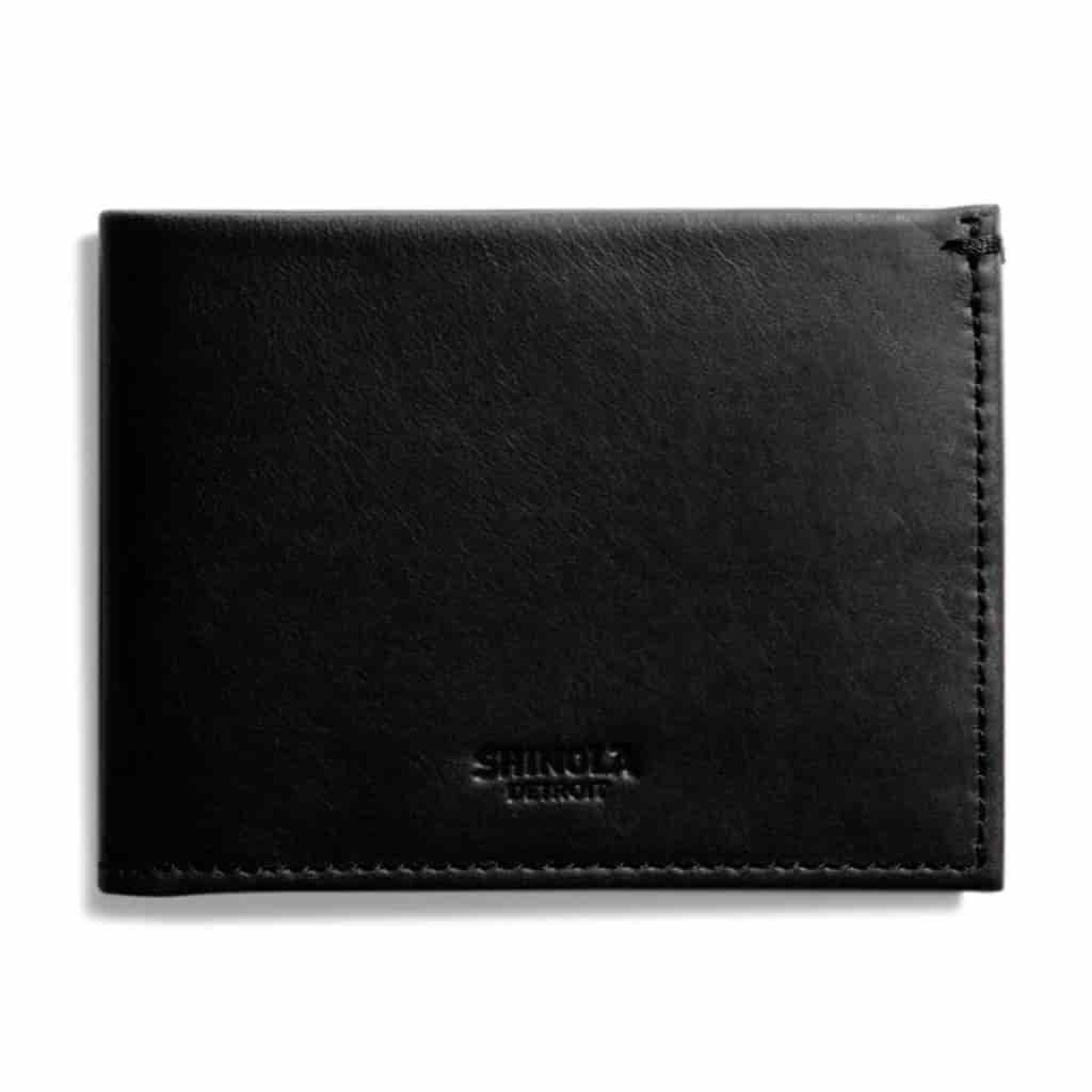 Black leather Shinola wallet.