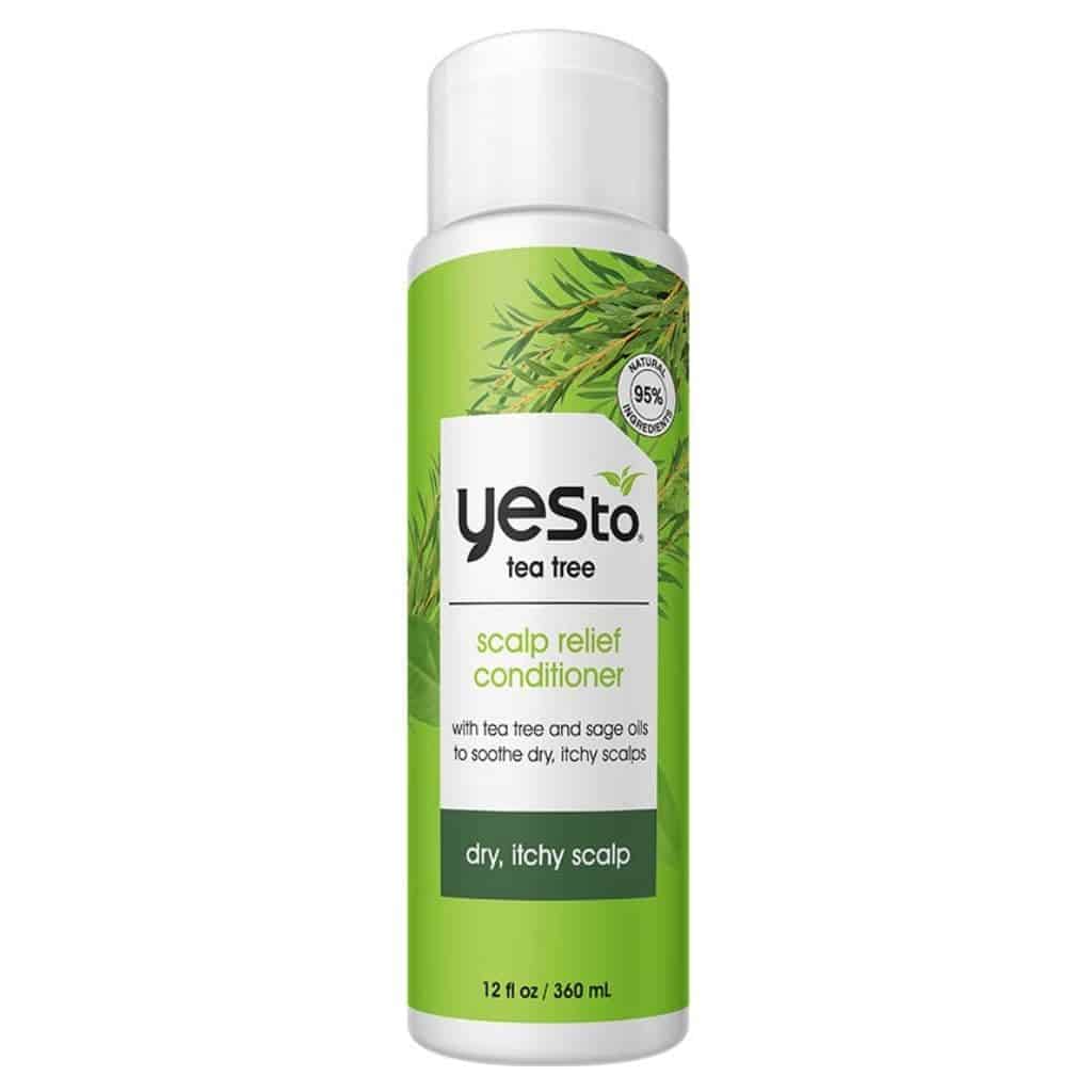 Bottle of hair conditioner by Yes To.