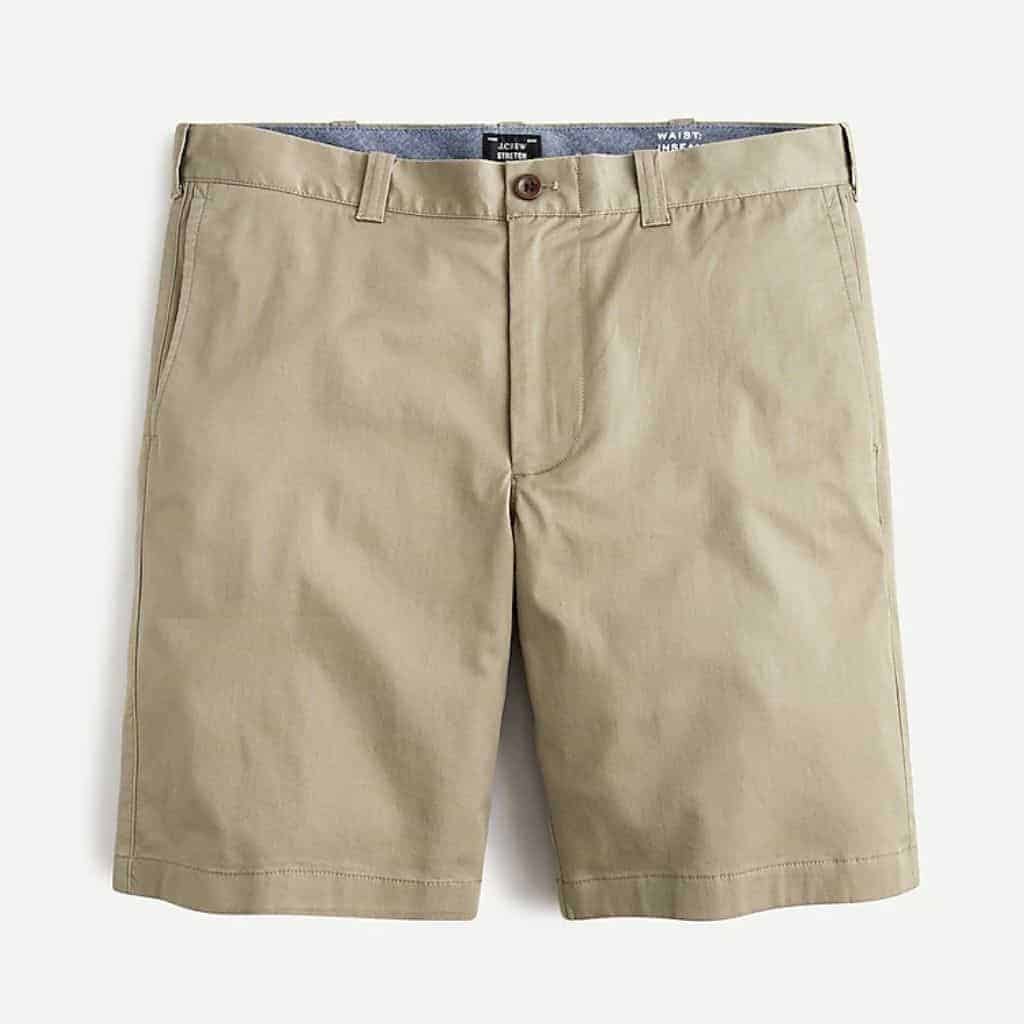 J.Crew beige chino shorts.