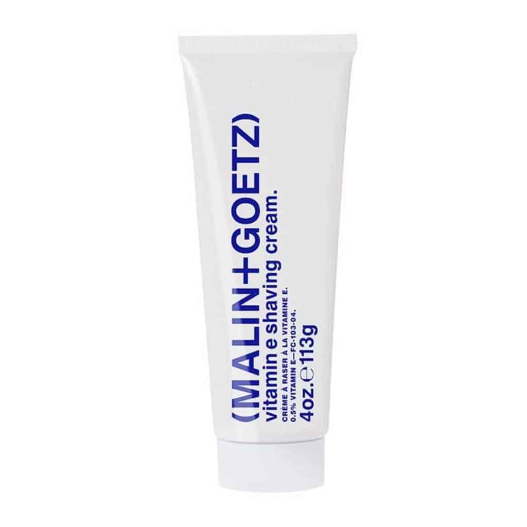 Tube of Malin and Goetz shaving cream.