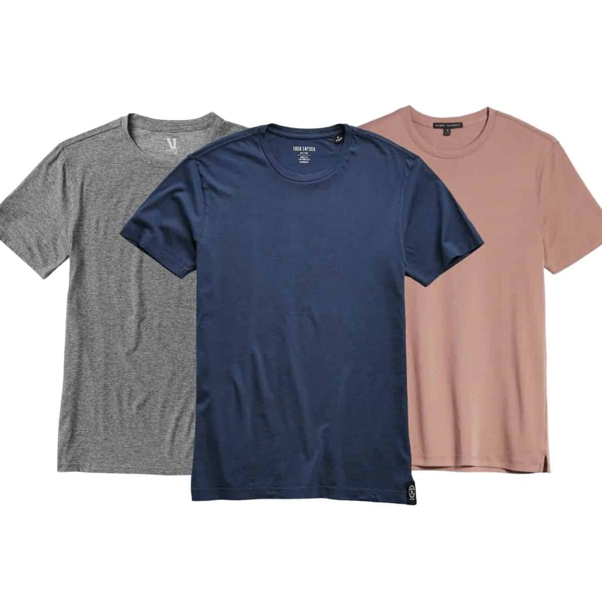 Three t-shirts.