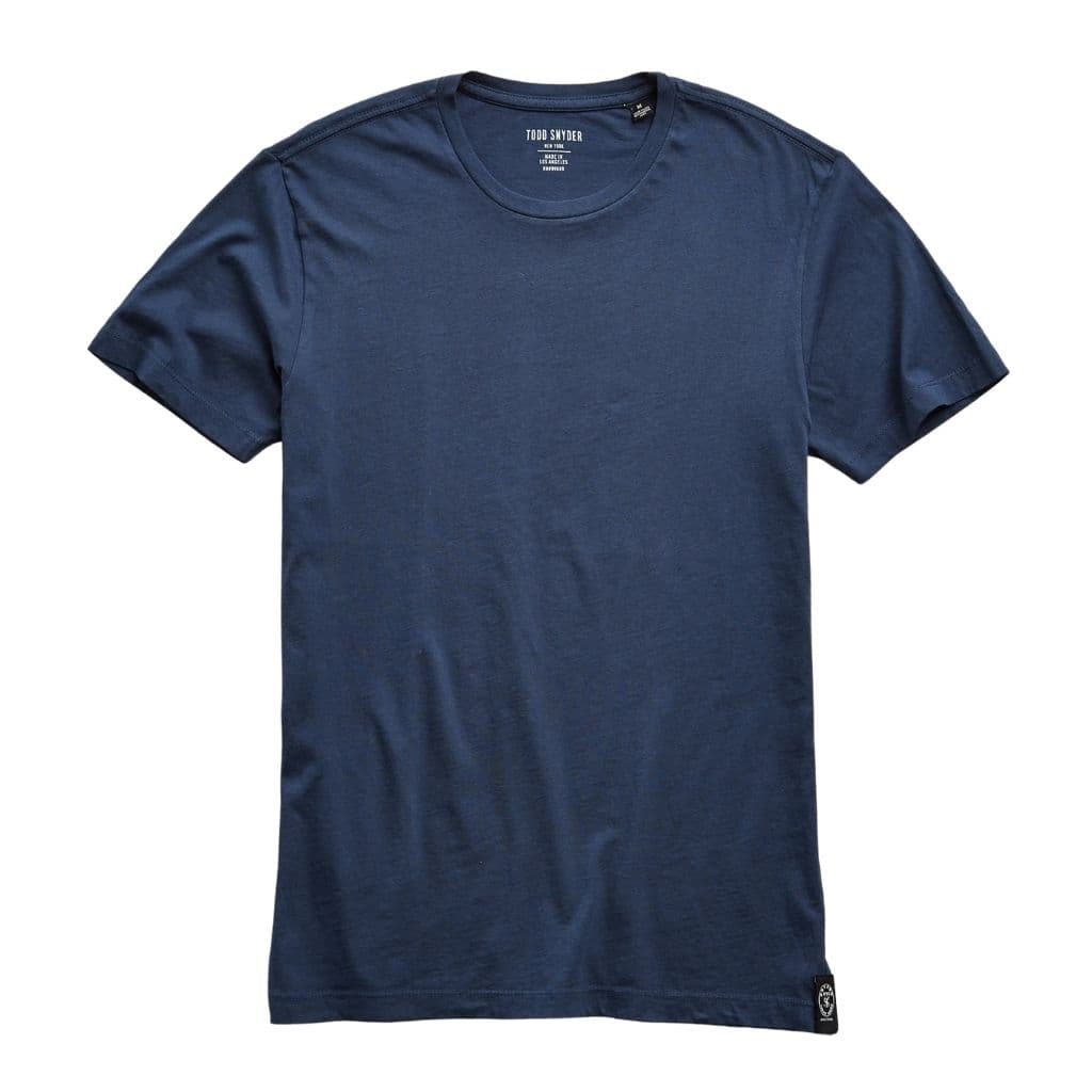 Navy blue t-shirt.