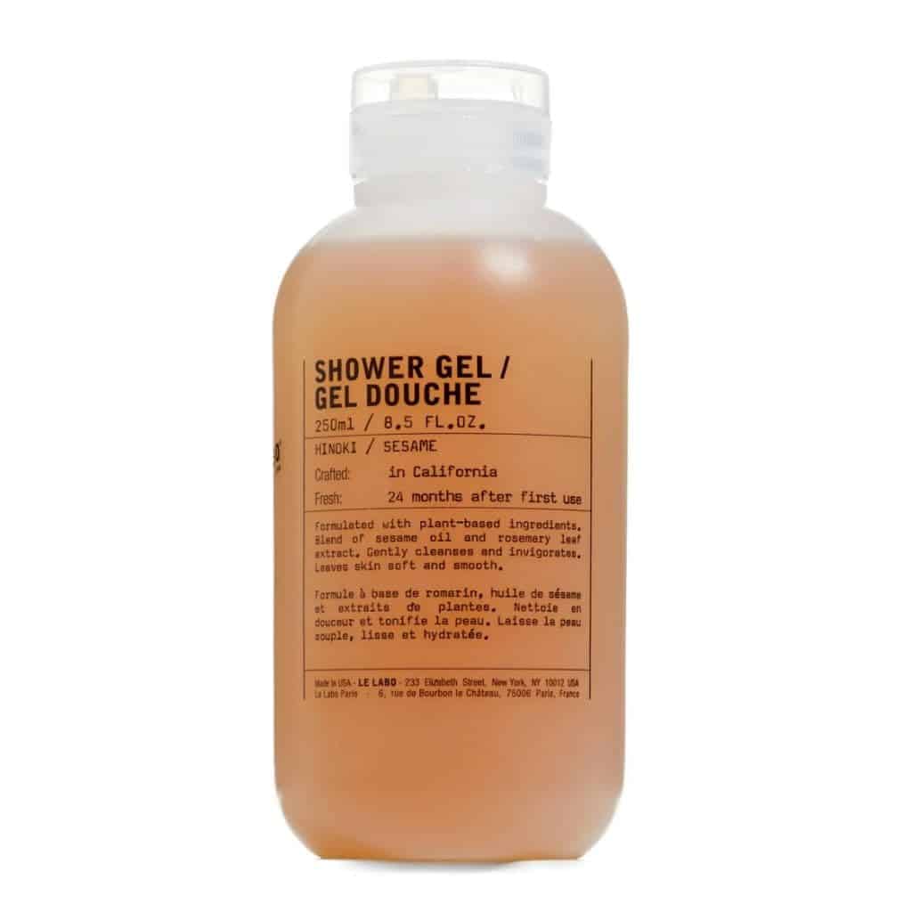 Bottle of Le Labo shower gel.