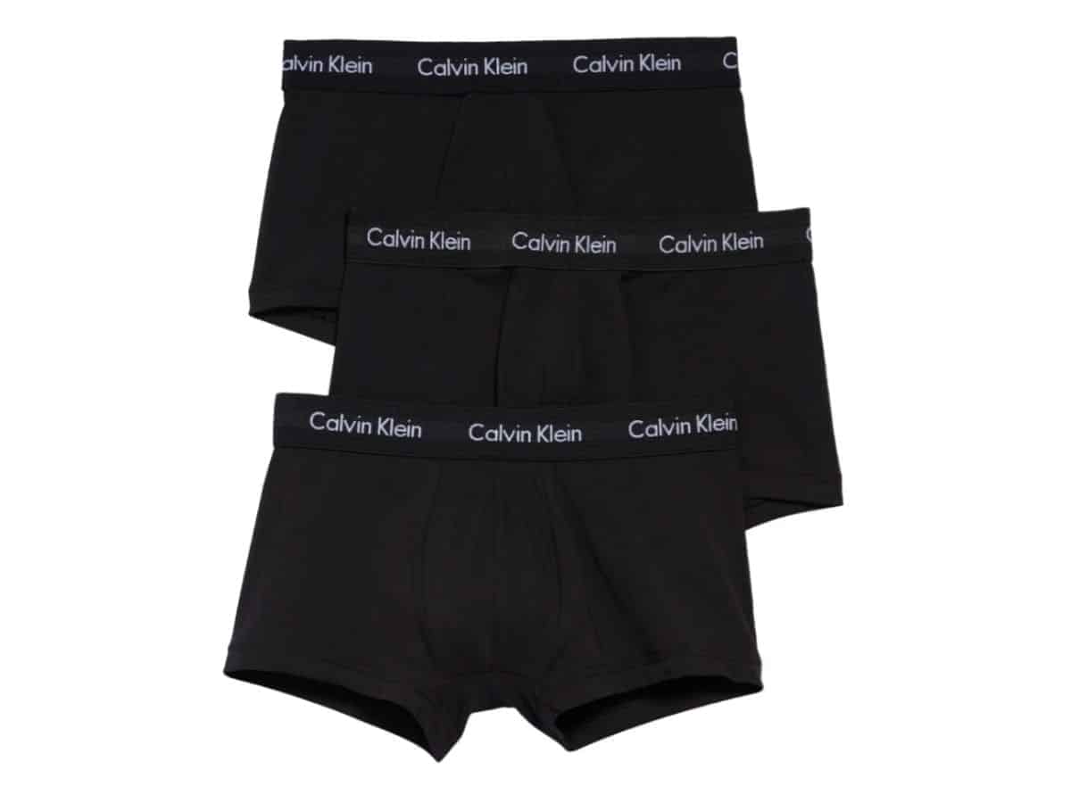 Three Calvin Klein trunks.